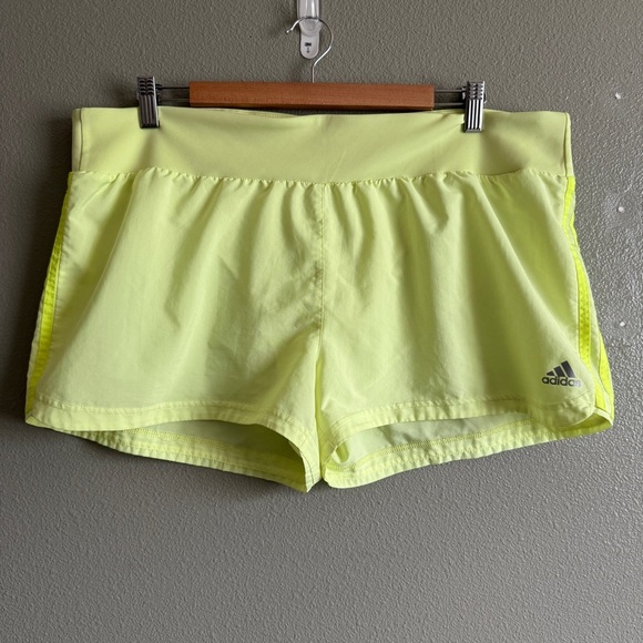 adidas Pants - Adidas Neon Yellow Workout Shorts- Size XL